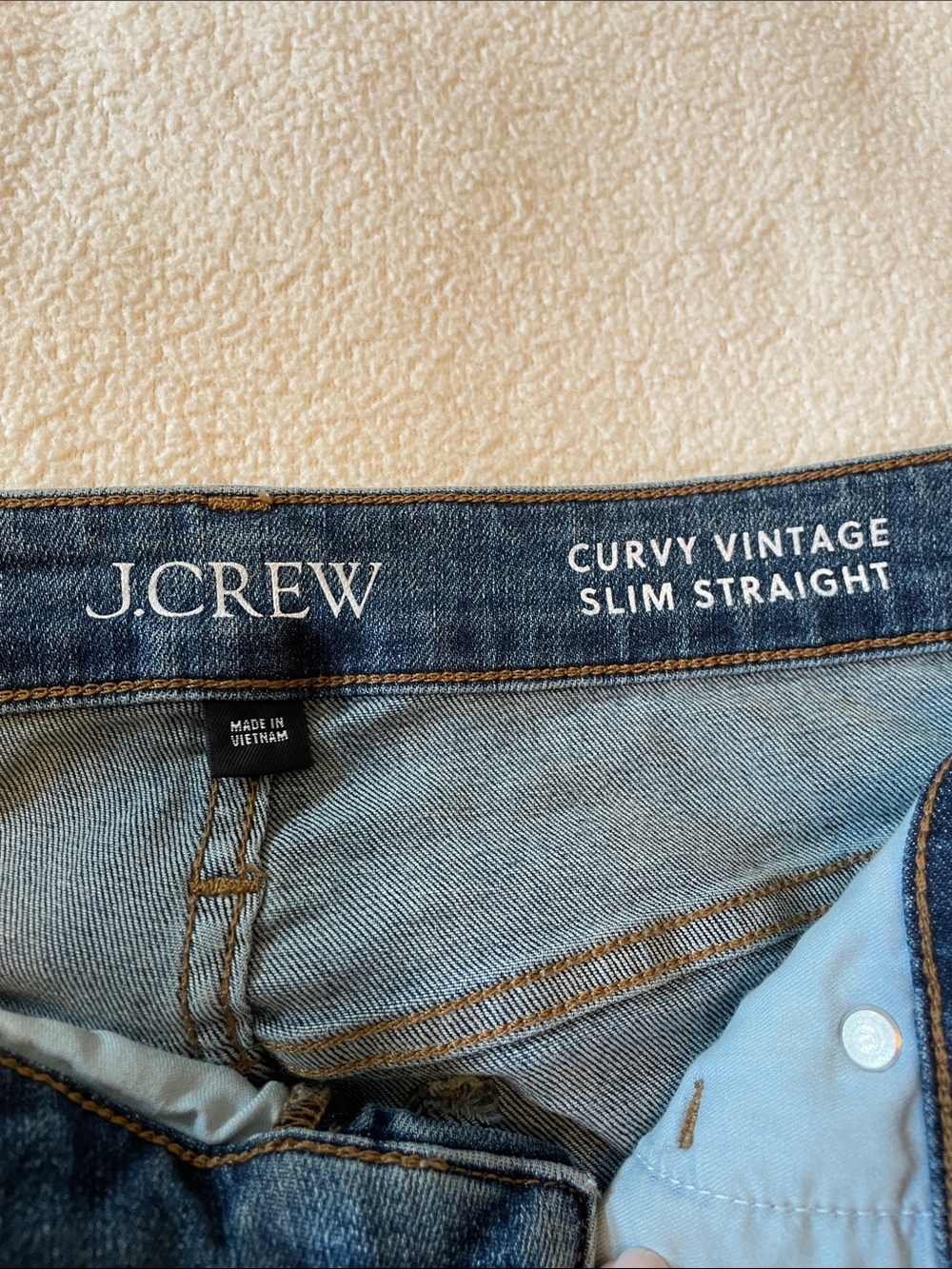 J.Crew Curvy Vintage Slim Straight Jeans - Light Blue Denim-size 29